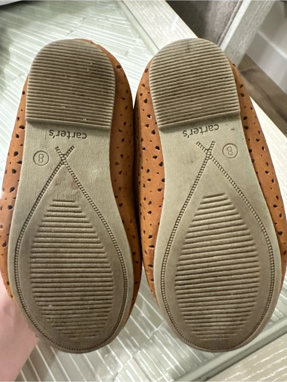 Carters Brown Perforated Flats Size 8C